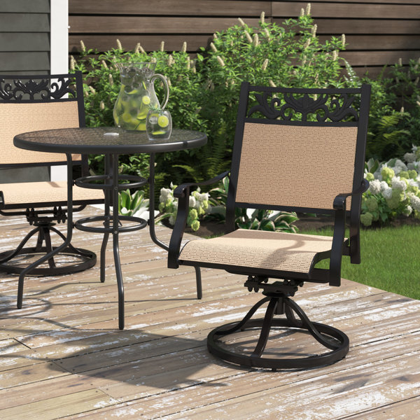 Cast aluminum discount swivel patio chairs